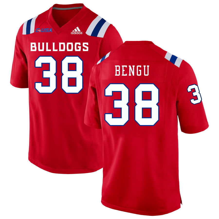 Men-Youth #38 Arlind Bengu Louisiana Tech Bulldogs 2023 College Football Jerseys Stitched-Red